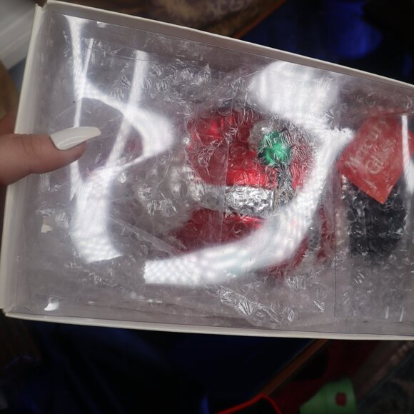 Vintage Handblown Department 56 Mercury Glass Oversized Santa Ornament Christmas - Picture 10 of 10